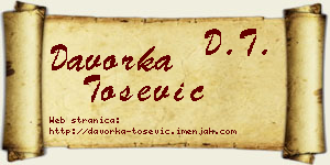 Davorka Tošević vizit kartica